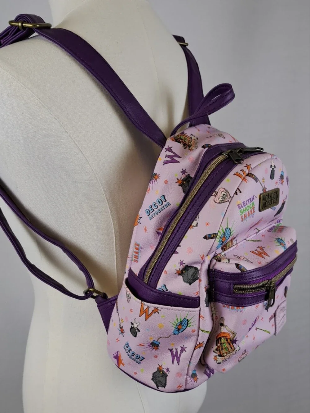 Loungefly x Harry Potter Weasley Wizard Wheezes Mini Backpack Pink Lilac Kidcore